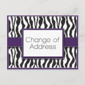 住所はがきの紫ゼブラ印刷の変更 案内ポストカード (正面)