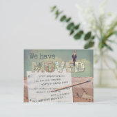 住所はがきの「引越し」変更 案内ポストカード (スタンド正面)