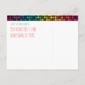 住所はがきカスタムの虹色ユニコーンの変更 案内ポストカード (裏面)