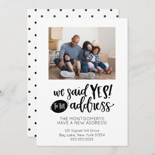 住所へのYesを申し渡しました 案内状 (正面/裏面)