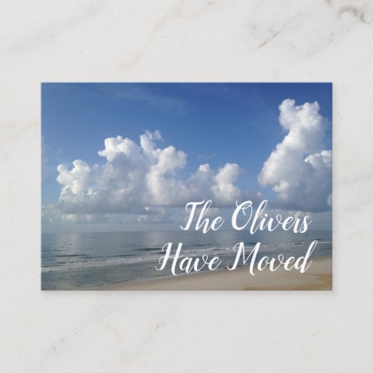 住所をビーチホームフォトカードに変更 名刺 (正面)