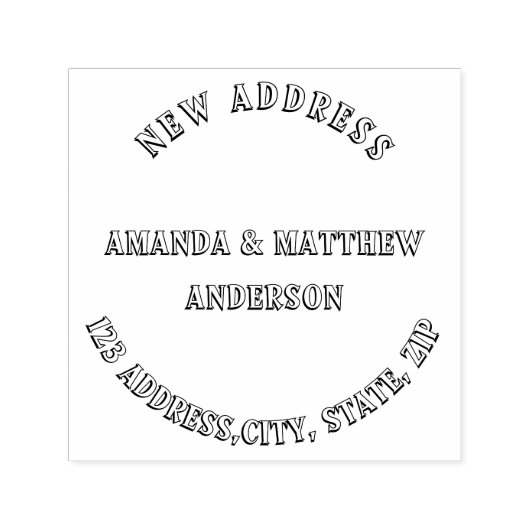 住所を変えた セルフインキングスタンプ (デザイン)