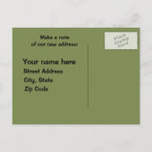 住所を変えるかわいいキリン 案内ポストカード (裏面)