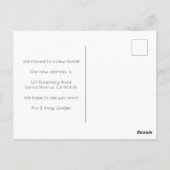 住所を変更かわいいキッチンアート ポストカード (裏面)