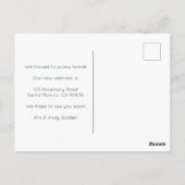 住所を変更かわいいキッチンアート ポストカード (裏面)