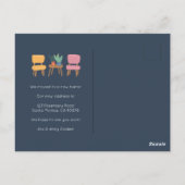 住所を変更かわいいリビングルームに移動 ポストカード (裏面)