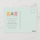 住所を変更かわいいリビングルームに移動 ポストカード (裏面)