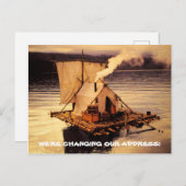 「住所を変更する」注カスタマイズ文 案内ポストカード (正面/裏面)