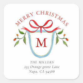 住所を持つモノグラムシトラスクレスト スクエアシール