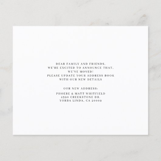 住所エレガントの変更の告知 (裏面)