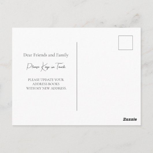 住所エレガントの変更 |お知らせ ポストカード (裏面)