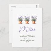 住所エレガントの変更 |お知らせ ポストカード (正面/裏面)