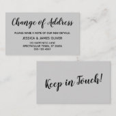 住所エレガントクミニマルリームカードの変更 エンクロージャーカード (正面/裏面)