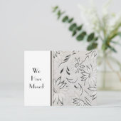 住所エレガントテンプレートの白黒の変更 案内ポストカード (スタンド正面)