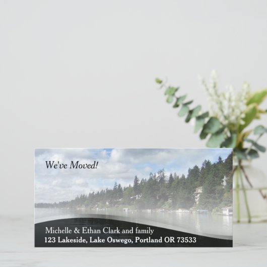 住所エレガント変更フォトカカスタムード 案内状 (スタンド正面)