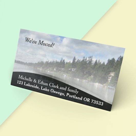 住所エレガント変更フォトカカスタムード 案内状