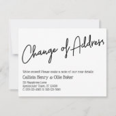 住所カジュアルの変更のシンプル告知 ノートカード (正面)