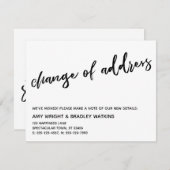 住所カジュアルの通知の手書き変更 ノートカード (正面/裏面)