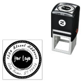 住所カスタム付きロゴ会社 セルフインキングスタンプ (インサイチュ)