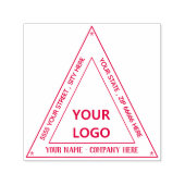 住所カスタム名情報スタンプとロゴ セルフインキングスタンプ (デザイン)