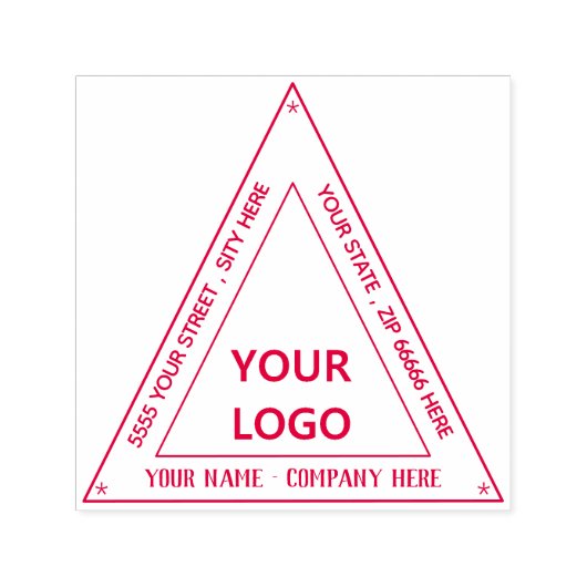 住所カスタム名情報スタンプとロゴ セルフインキングスタンプ (デザイン)