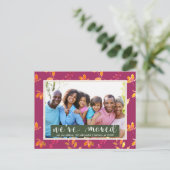 住所カラフルの植物写真の変更 案内ポストカード (スタンド正面)