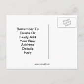 住所カードのかわいい象の変更 案内ポストカード (裏面)