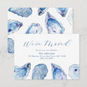 住所カードのオイスターブルー水色変更 出欠カード (正面/裏面)