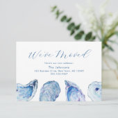 住所カードのオイスターブルー水色変更 出欠カード (スタンド正面)