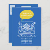 住所カードのタイプライター変更 案内ポストカード (正面/裏面)