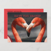 住所カードのフラミンゴのトーク変更 ポストカード (正面/裏面)