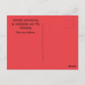 住所カードのフラミンゴのトーク変更 ポストカード (裏面)