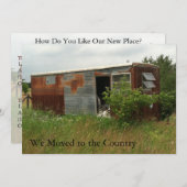 住所カードのプライベート変更:国に移動 案内状 (正面/裏面)