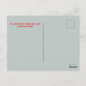 住所カードの上遠くに上、変更 ポストカード (裏面)