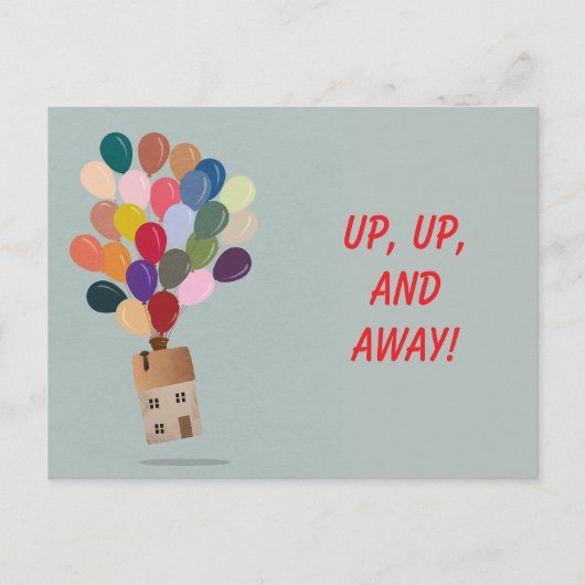 住所カードの上遠くに上、変更 ポストカード (正面)