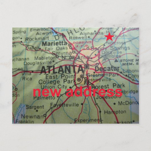 住所カードの変更シュガーヒル 案内ポストカード (正面)