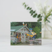 住所カードの変更：ノースウッズアイスクリームショップ 案内ポストカード (スタンド正面)