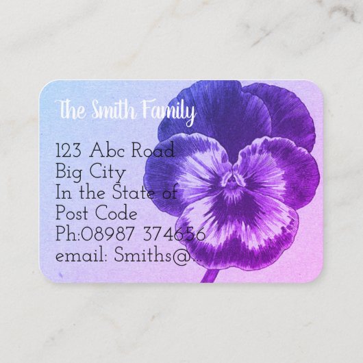 住所カードの変更 名刺 (裏面)