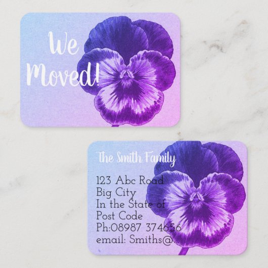 住所カードの変更 名刺 (正面/裏面)