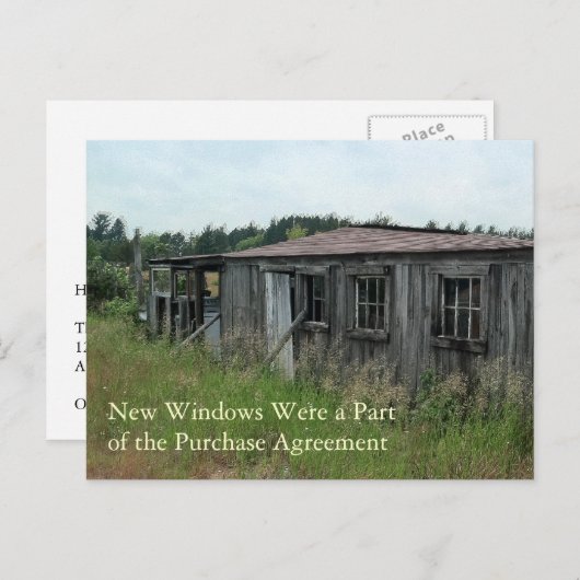 住所カードの変更:新しいウィンドウ 案内ポストカード (正面/裏面)