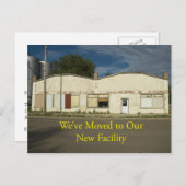住所カードの変更:新しい施設 案内ポストカード (正面/裏面)