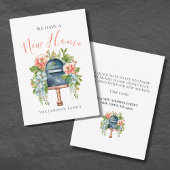 住所カードの新しい自宅変更 ノートカード