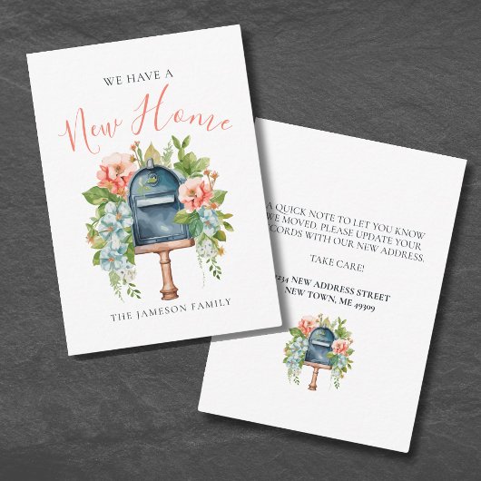 住所カードの新しい自宅変更 ノートカード