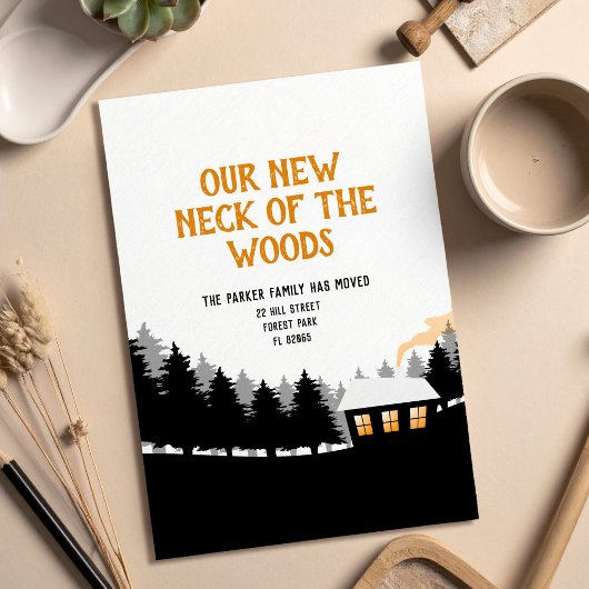 住所カードの森の新しい首 招待状