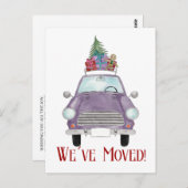 住所クリスマスプレゼント付き発表車ポスト ポストカード (正面/裏面)