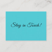 住所シンプルの変更を移転したターコイズ エンクロージャーカード (裏面)