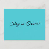 住所シンプルの変更を移転したターコイズ エンクロージャーカード (裏面)