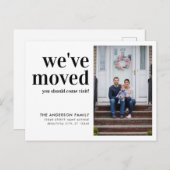 住所シンプルの引っ越しました変更の写真の移動 案内ポストカード (正面/裏面)