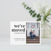 住所シンプルの引っ越しました変更の写真の移動 案内ポストカード (スタンド正面)