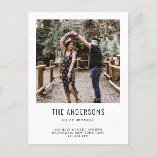 住所シンプルの引っ越しました変更の写真の移動 案内ポストカード